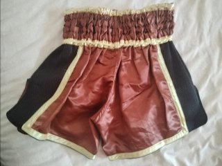 Pantalón Muay Thai Custom Fighter Marrón/Dorado