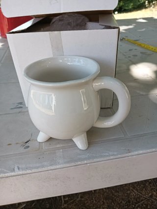 Tazza Maga Bianca con luna e stelle