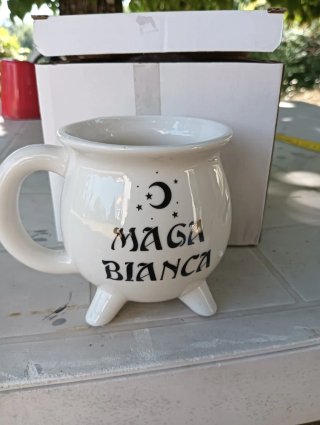 Tazza Maga Bianca con luna e stelle