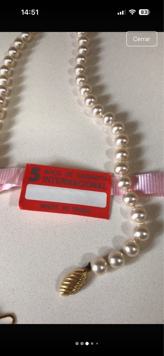 Collar de perlas auténticas