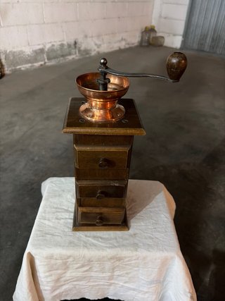 Macina Caffè Vintage Rame e Legno