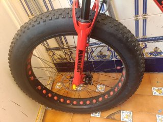 Bicicleta Fat Bike Montaña Roja 26