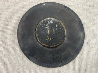 Taza y Platillo Egipcio Latón Patinado