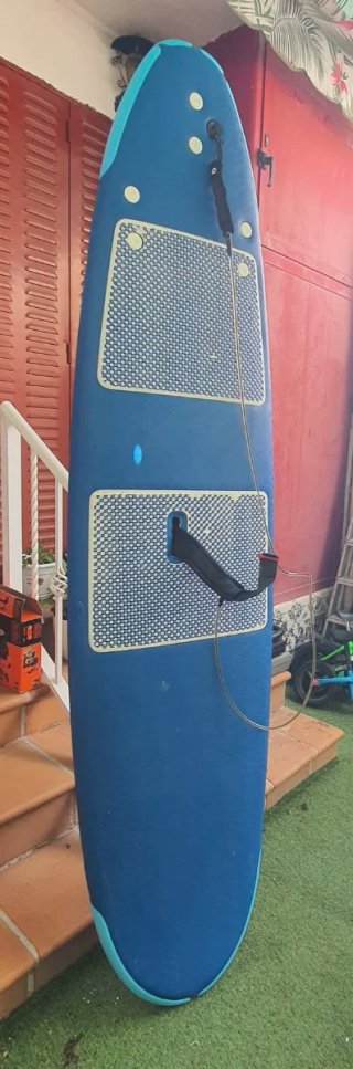 Tabla de surf azul para principiantes
