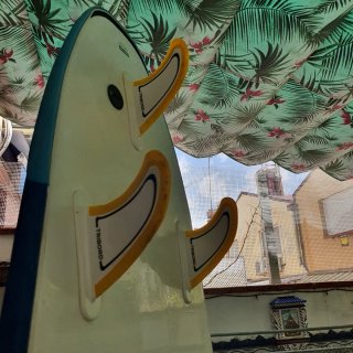 Tabla de surf azul para principiantes
