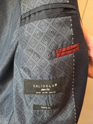 Giacca Celio Club blu in lino