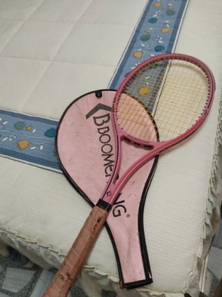 Raqueta de tenis rosa Boomerang
