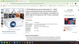 Proyector LED blanco con mando a distancia