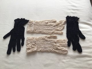 Guantes antiguos de encaje
