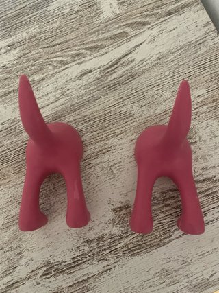 2 Perchero Ikea Culo Perro Rosa
