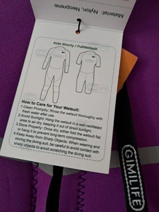 Traje de Neopreno Infantil Morado