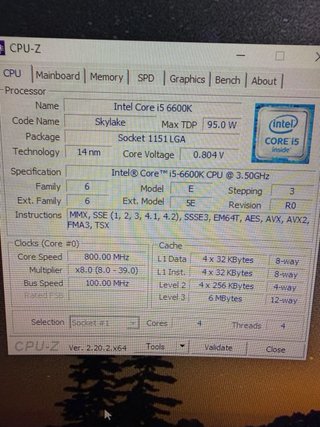 Procesador Intel i5 6600K y 8GB RAM