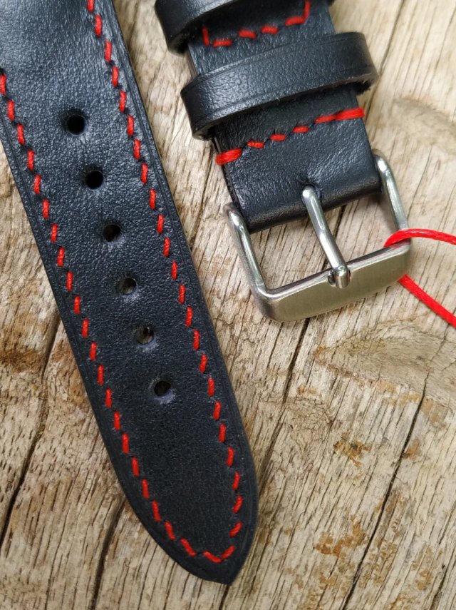 Correa para reloj de piel de vacuno. 20mm
