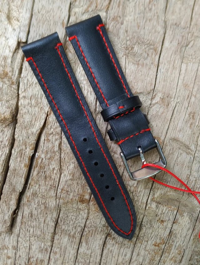 Correa para reloj de piel de vacuno. 20mm
