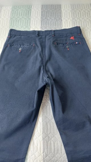 Pantalón chino hombre azul