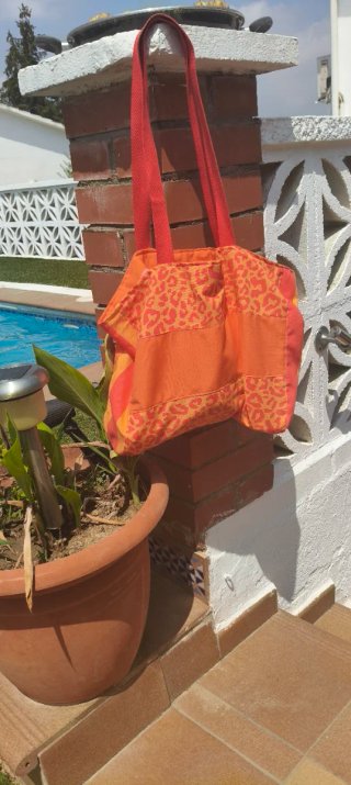 Bolsa Tote Playa Naranja y Roja