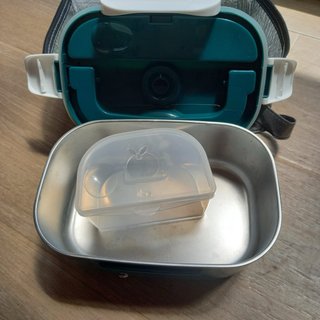 Tupper Eléctrico Teal y Blanco