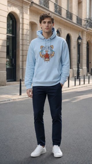 Sudadera Kenzo Bordado Tigre Azul