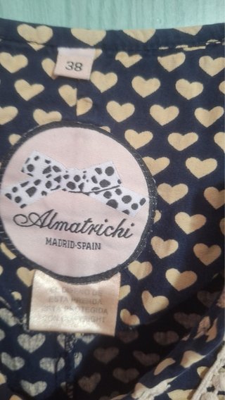 Blusa Almatrichi Cuore Nero Beige