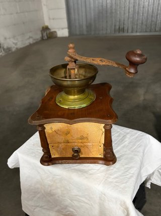 Macina Caffè Vintage Legno Ottone