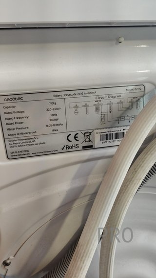 lavadora cecotec 02172 bolero dresscode 7410 7kg