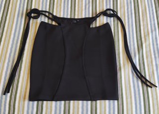 Minifalda OW Collection negra lazos Talla S