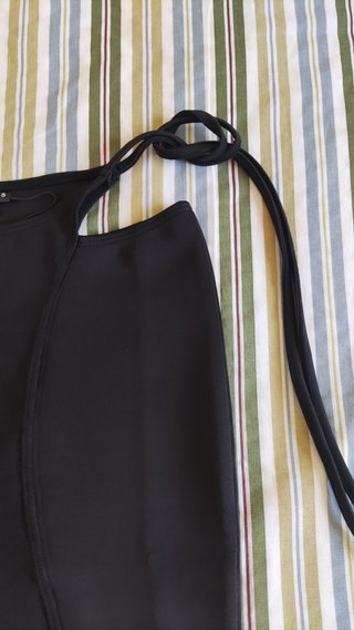 Minifalda OW Collection negra lazos Talla S