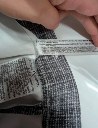 Pantalón Zara Gris Cuadros