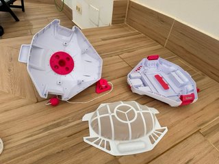 Robot Limpiafondos Piscina Blanco/Rosa