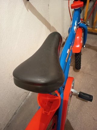 Bicicleta Infantil Spiderman Azul y Naranja