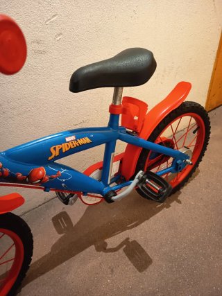 Bicicleta Infantil Spiderman Azul y Naranja
