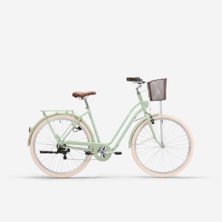 Bicicleta urbana clásica cuadro bajo 28 pulgadas 6 V Elops