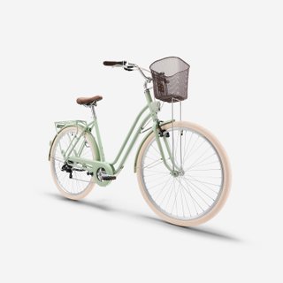 Bicicleta urbana clásica cuadro bajo 28 pulgadas 6 V Elops
