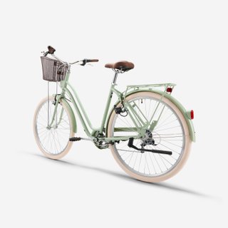 Bicicleta urbana clásica cuadro bajo 28 pulgadas 6 V Elops