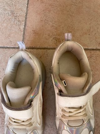 Scarpe da ginnastica con ruote bianche e argento