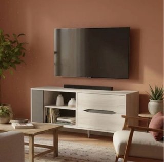 Mueble TV NUEVA blanca y gris