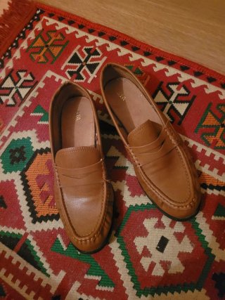 Mocasines Zara Piel Beige Talla 38
