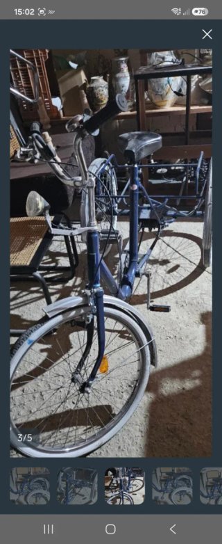 Triciclo Vintage Tres Ruedas Azul