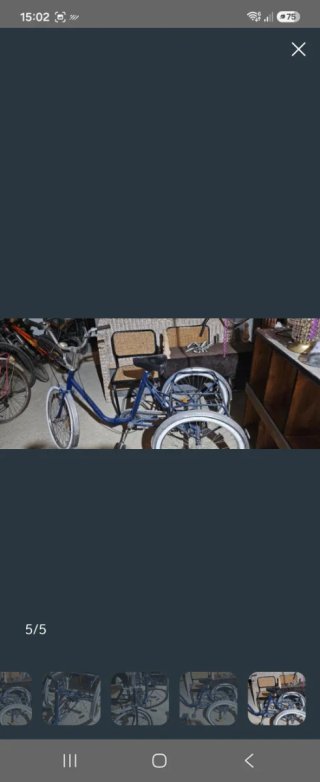 Triciclo Vintage Tres Ruedas Azul