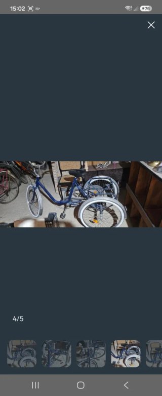 Triciclo Vintage Tres Ruedas Azul