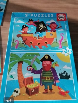 2 Puzzles PIRATAS, 20 pzas