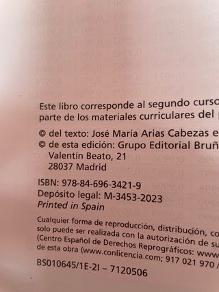 Libro de matemáticas 2 de bachiller