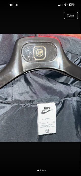 Cortavientos Nike 3/4 XL Negro sin estrenar