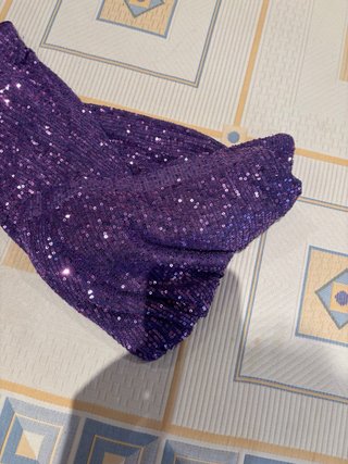 Conjunto lentejuelas morado talla S