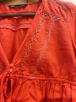 Top Zara Mujer Talla M Naranja