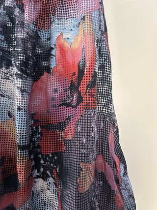 Vestido palabra de honor estampado