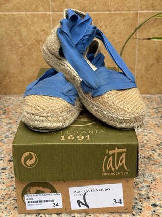 Alpargatas niño Castañer beige/azul