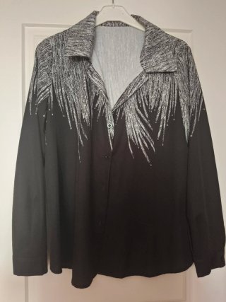 Camisa estampada manga larga