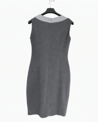 Tubino grigio MESANGE elegante con fasce scolpent