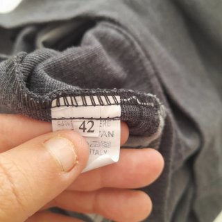 Tubino grigio MESANGE elegante con fasce scolpent